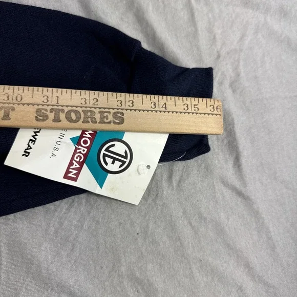 JE Morgan Fleecewear Sweater Mens XL Blank Made in USA Sweatshirt 90s Blue NEW - Picture 4 of 7